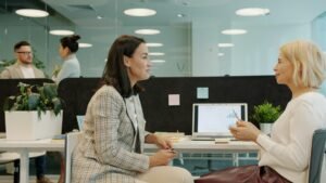women in coworking space